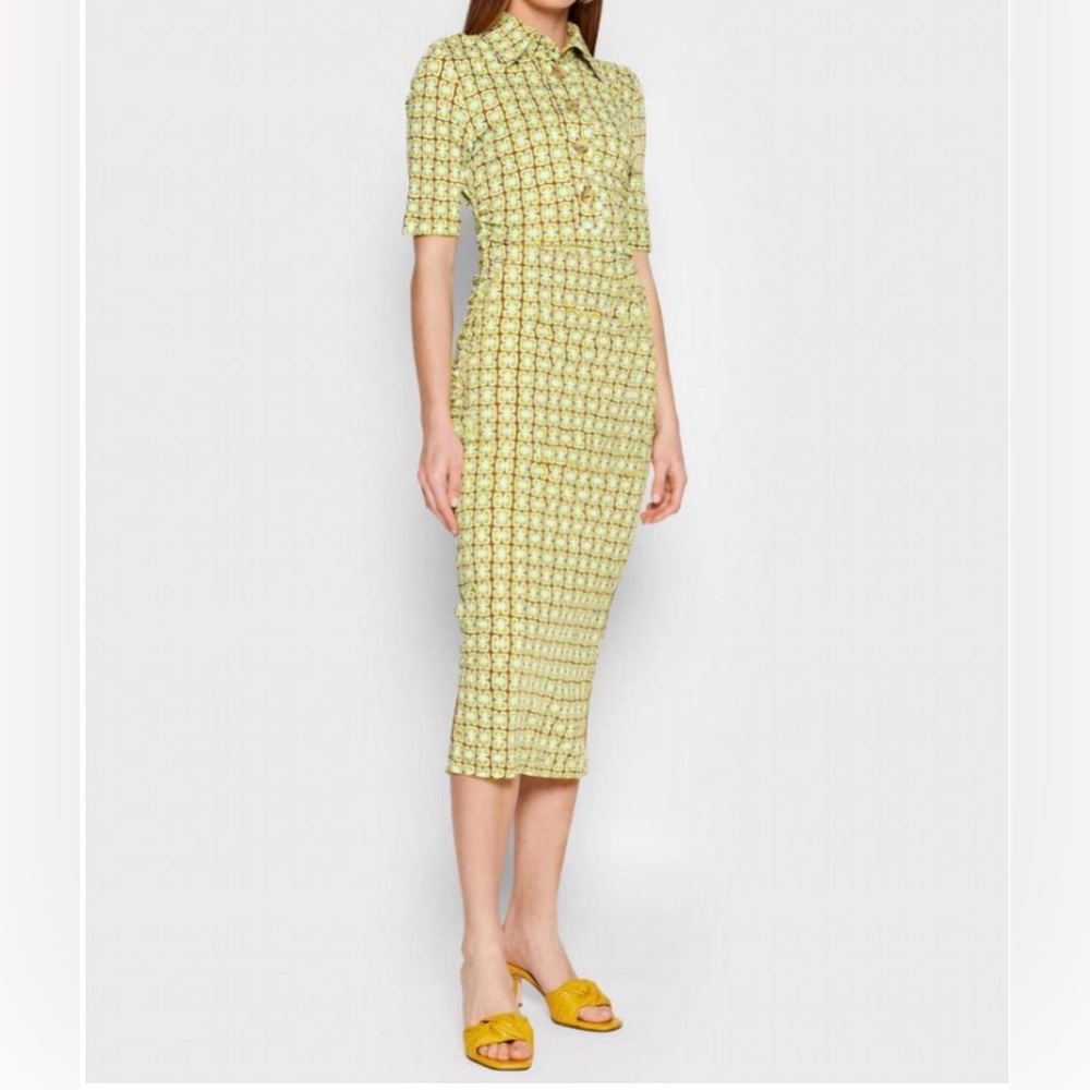 Pinko Acceglio dress in burnt mustard size S